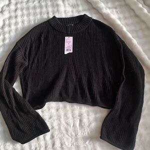 Target Black Ribbed Crop Top
